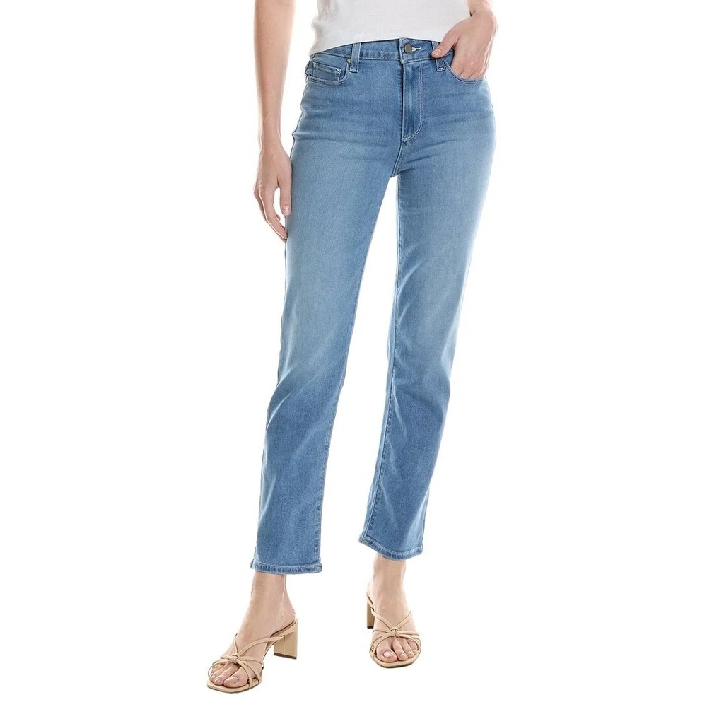 Paige Jacqueline Straight Mid Rise Jeans Suzette Light Blue 23 NEW $249